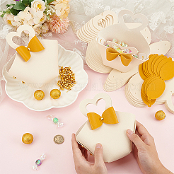 Складные сумки для свадебных конфет из искусственной кожи CON-WH0089-54A