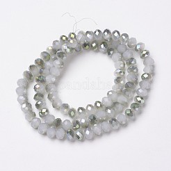Chapelets de perles en verre électroplaqué&nbsp;EGLA-A034-J4mm-S04
