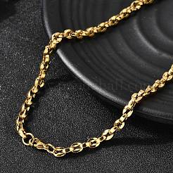 Женские цепочки-цепочки из нержавеющей стали 304 толщиной 4.5 мм в виде кофейных зерен NJEW-B134-06B-G