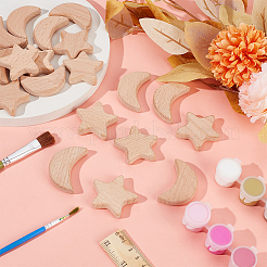 20 шт. 2 вида необработанных деревянных чипсов WOOD-OC0003-99