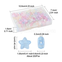 200 шт. Светящиеся акриловые бусины MACR-FS0001-78