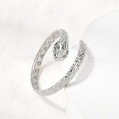 5 шт. открытые манжеты из нержавеющей стали 304 для женщин&nbsp;RJEW-K313-05P