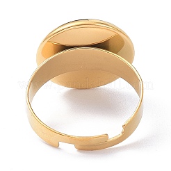 Componentes de anillos de dedo de acero inoxidable 304 ajustables con recubrimiento iónico (IP)&nbsp;X-STAS-P291-01D-G