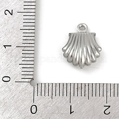 オーシャン 304 ステンレススチール チャーム  変色防止  シェル形状  14x11x4.5mm  穴：1mm&nbsp;STAS-P390-01A-P
