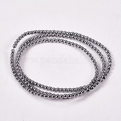 Гальванизировать немагнитных синтетический гематит бисер пряди&nbsp;X-G-J169A-2mm-02