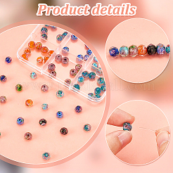 90шт 9 цвета ручной работы золотой песок бусины лэмпворк LAMP-PH0001-25