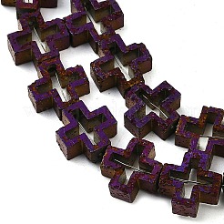 Гальванические бусины из натуральной лавы G-K388-02D