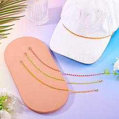 3 шт. 3 цвета латунная эмалированная цепочка для изготовления браслета AJEW-TAC00049