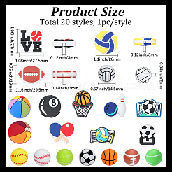 Sport-Serie PVC-Kunststoff & Silikon Perlen Zubehörse Kits&nbsp;DIY-BM0001-83