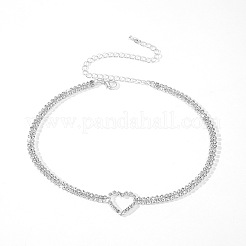 Ожерелья-чокеры из сплава в форме сердца с кристаллами и стразами для женщин FS-WGC99F9-01