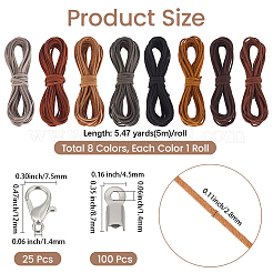 Kit fai da te per realizzare bracciali e collane in cordino scamosciato sintetico&nbsp;DIY-CL0002-48
