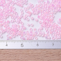MIYUKIデリカビーズ  シリンダー  日本製シードビーズ  11/0  （db0055)ピンクの裏地クリスタルab  1.3x1.6mm  穴：0.8mm  約2000PCS /ボトル  10 G /ボトル&nbsp;SEED-JP0008-DB0055
