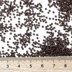 MIYUKIラウンドロカイユビーズ  日本製シードビーズ  （rr409)不透明チョコレート  15/0  1.5mm  穴：0.7mm  約5555PCS /ボトル  10 G /ボトル&nbsp;SEED-JP0010-RR0409