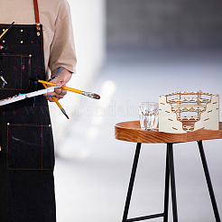 1шт. 5-х уровневая треугольная деревянная стойка для краски с 24 отверстиями AJEW-HY0001-55