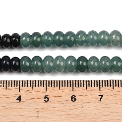 チェリークォーツガラスと染色された天然白翡翠ビーズ連売り  ロンデル  ミックスカラー  6x4mm  穴：1mm  約95個/連  15.31''（38.9センチメートル）&nbsp;G-Z135-C03