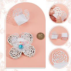 50 шт. бумажные коробки для упаковки конфет с изображением цветка розы&nbsp;CON-OC0001-78C