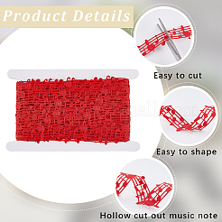 20 Yards Polyester-Spitzenband mit Musiknoten&nbsp;OCOR-GF0004-44G