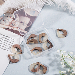 Подвески из смолы и дерева RESI-OL0001-08B