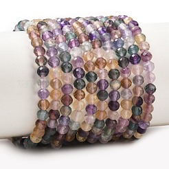 Природных красочные флюорита бисер нитей G-C261-A01-4mm