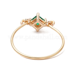 Прозрачные стеклянные кольца для пальцев RJEW-JR00870