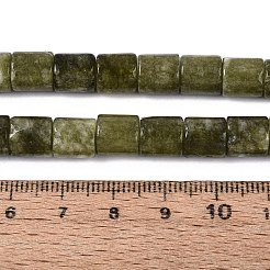 Teñidos naturales blancas abalorios de jade hebras&nbsp;G-Q606-02A-02