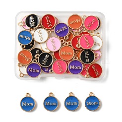 40 шт. 8-цветные эмалевые подвески ко Дню матери&nbsp;ENAM-FP0001-91