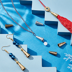 90 шт. 3-цветный конус из апетального сплава&nbsp;FIND-PH0006-56