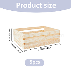 Cesta de almacenamiento de madera&nbsp;AJEW-WH0696-752