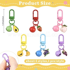 Подвесные украшения из эмали из сплава 6 шт.&nbsp;HJEW-YW00171