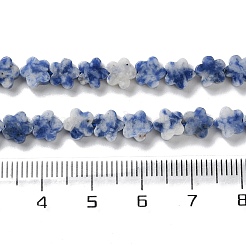 Натуральное синее пятно нитки из бисера яшмы G-B138-C03-01