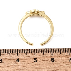 Messing Micro Pave klare Zirkonia Manschette offene Ringe&nbsp;RJEW-C164-04A-G