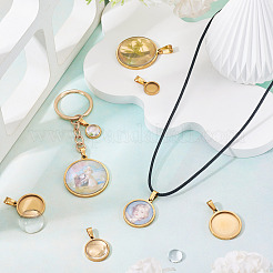 Оправы для подвесок из нержавеющей стали 304 в виде кабошонов&nbsp;STAS-TA0001-47E