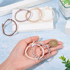 6 pulsera trenzada de cordón de algodón bohemio de 6 colores&nbsp;BJEW-TA0001-28