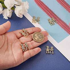 5 шт. Латунные подвески с микропаве ZIRC-SZ0002-50