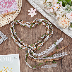 Макраме полиэстеровый шнур корсажи на запястье для свадьбы&nbsp;HJEW-OC00331