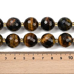 Природных тигровый глаз бисер нитей G-C249-A20-16mm