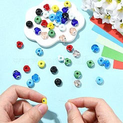 45 stücke 9 farben handgemachte böse auge Bunte Malerei perlen&nbsp;LAMP-CJ0003-11