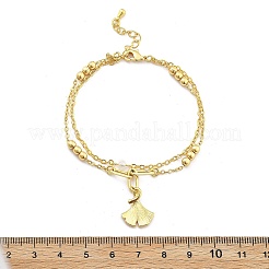 Латунь многожильных браслеты BJEW-U020-14G