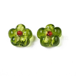 Argento fatti a mano in vetro murano lamina perline&nbsp;FOIL-T001-02C