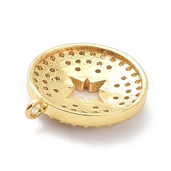 Латунные микропаве прозрачные подвески с фианитом ZIRC-L091-088G