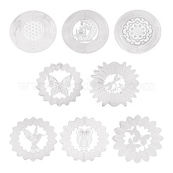 8 pièce 8 styles 201 breloques/liens de connecteur en acier inoxydable&nbsp;STAS-TA0006-25