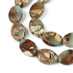 Синтетические бусины пряди аква терра яшма&nbsp;G-S366-015B-01