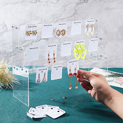 3-ярусные собранные акриловые подставки для серег EDIS-WH0006-53