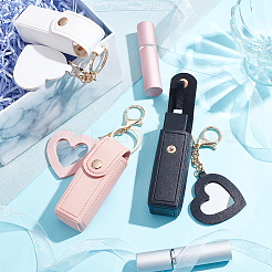 3 шт. 3-х цветные сумки для хранения помады из искусственной кожи HJEW-WR0001-08A