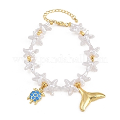 Pulseras con dijes de latón esmaltado con motivos marinos para mujer&nbsp;KK-CBA68DA-15A-G
