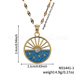 Латунные прозрачные кубические цирконии и эмалевые диски с полыми цветочными подвесками для женщин&nbsp;WB8138-1