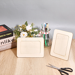 Незаконченная деревянная подставка для фоторамки&nbsp;AJEW-WH0696-160-1