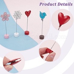 4 soporte para tarjetas de nombre de acero inoxidable con 4 estilos de pájaro&nbsp;AJEW-OC0004-59