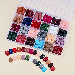 Faux ongles à pression en plastique ABS couleur pure&nbsp;MRMJ-WH20004-32A