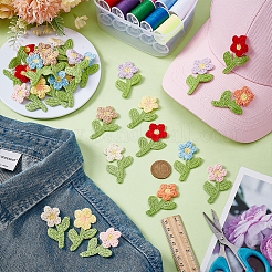 32 шт. 8 цвета полиэстеровые нашивки на одежду&nbsp;PATC-FG0003-47